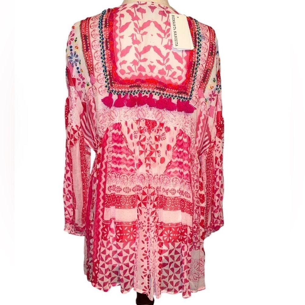 Hemant & Nandita NWT Pink Esoteric Top - Picture 4 of 5